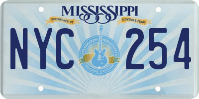 MS license plate NYC254