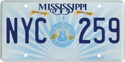 MS license plate NYC259