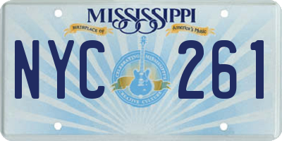 MS license plate NYC261