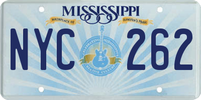 MS license plate NYC262