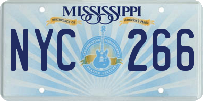 MS license plate NYC266