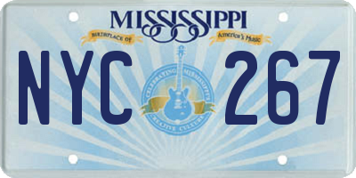 MS license plate NYC267