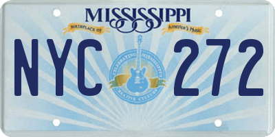 MS license plate NYC272