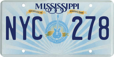 MS license plate NYC278