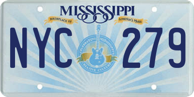 MS license plate NYC279