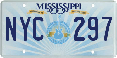 MS license plate NYC297