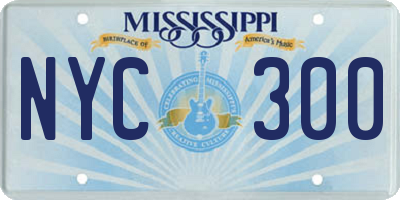 MS license plate NYC300