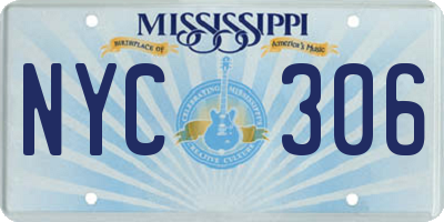 MS license plate NYC306