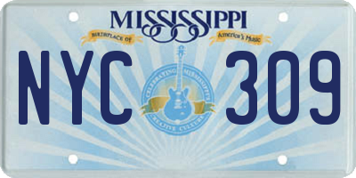 MS license plate NYC309