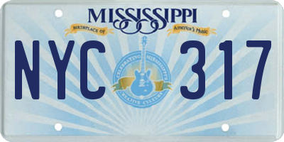 MS license plate NYC317