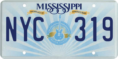 MS license plate NYC319