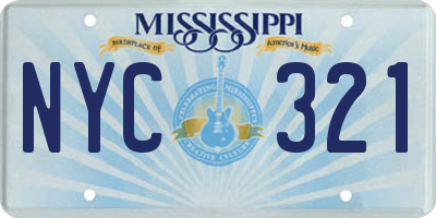 MS license plate NYC321