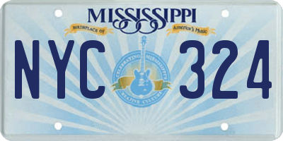 MS license plate NYC324