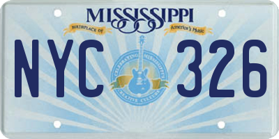 MS license plate NYC326