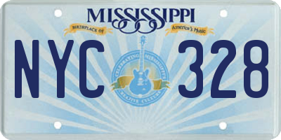 MS license plate NYC328