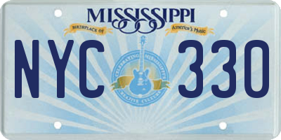 MS license plate NYC330