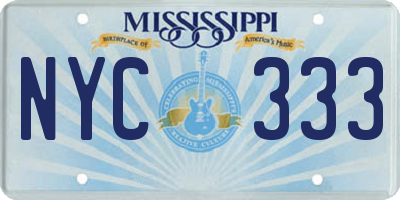 MS license plate NYC333