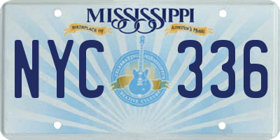 MS license plate NYC336