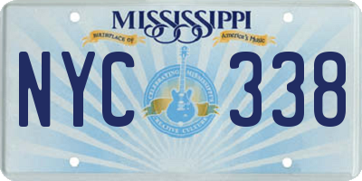 MS license plate NYC338