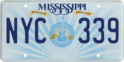 MS license plate NYC339