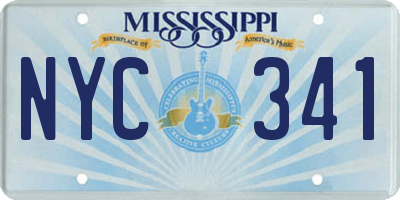 MS license plate NYC341