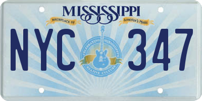 MS license plate NYC347