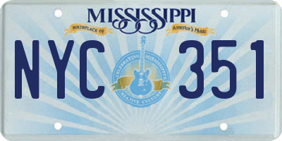 MS license plate NYC351