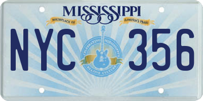 MS license plate NYC356