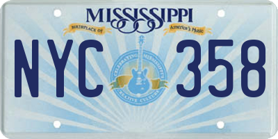 MS license plate NYC358