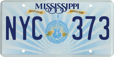 MS license plate NYC373