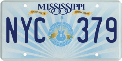 MS license plate NYC379