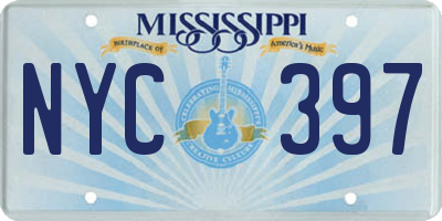 MS license plate NYC397