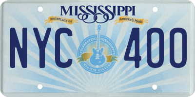 MS license plate NYC400