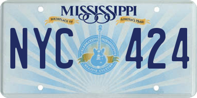 MS license plate NYC424
