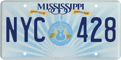 MS license plate NYC428