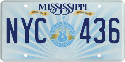 MS license plate NYC436