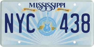 MS license plate NYC438