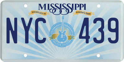 MS license plate NYC439