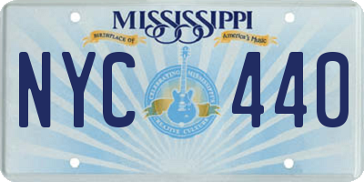 MS license plate NYC440