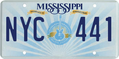 MS license plate NYC441
