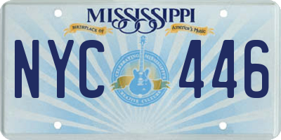 MS license plate NYC446