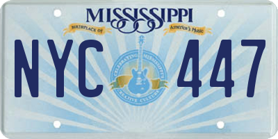 MS license plate NYC447