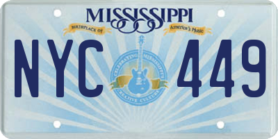 MS license plate NYC449