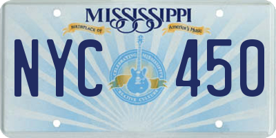 MS license plate NYC450