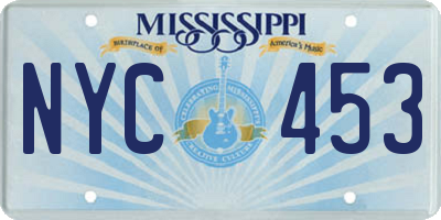 MS license plate NYC453