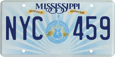 MS license plate NYC459