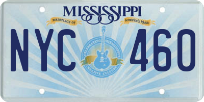 MS license plate NYC460