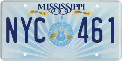 MS license plate NYC461