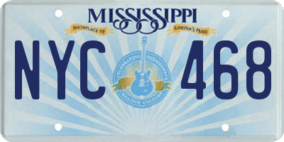 MS license plate NYC468