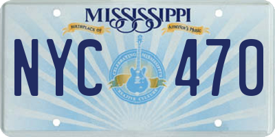 MS license plate NYC470
